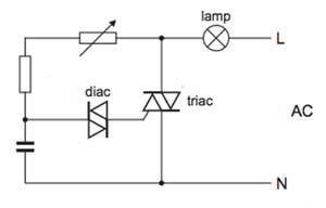 Circuit diagram of a triac dimmer circuit